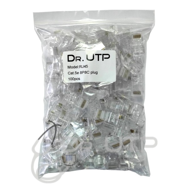 Kaufen DRUTP RJ45-Stecker RJ45 CAT.5e transparent im Beutel, 100 Stück