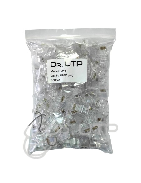 Kaufen DRUTP RJ45-Stecker RJ45 CAT.5e transparent im Beutel, 100 Stück