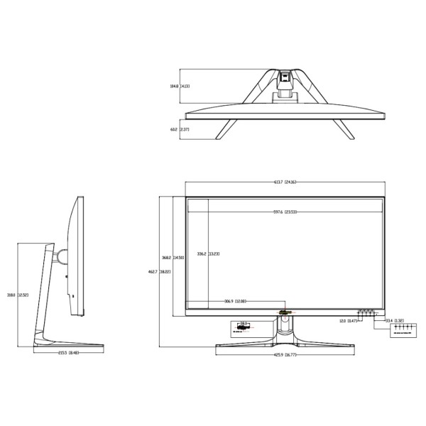 Acquistare DAHUA LM27-F400-B4-V3 Monitor Dahua da 27" per Sicurezza 24/7 LED 2xDP(1.4)/2xHDMI(2.1) AUDIO 16:9 4K