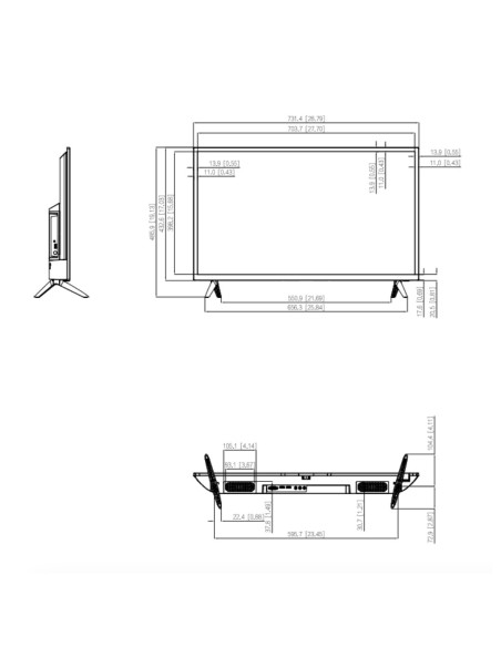 Acquistare DAHUA LM32-F200-V2 Monitor Dahua da 32" per Sicurezza 24/7 VGA/HDMI/USB Multimediale 16:9 1080P