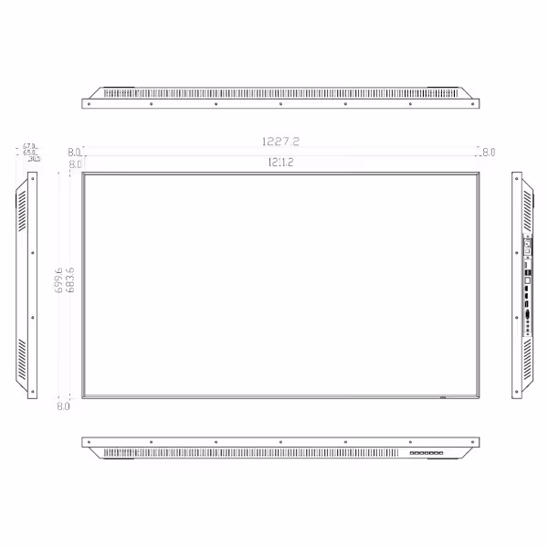 Kaufen DAHUA LM55-S400-SE-V1 Monitor 55" Dahua für Sicherheit 24/7 Metallisch VGA/HDMI/DP/Audio/USB Multimedia/RS232 16:9 4K