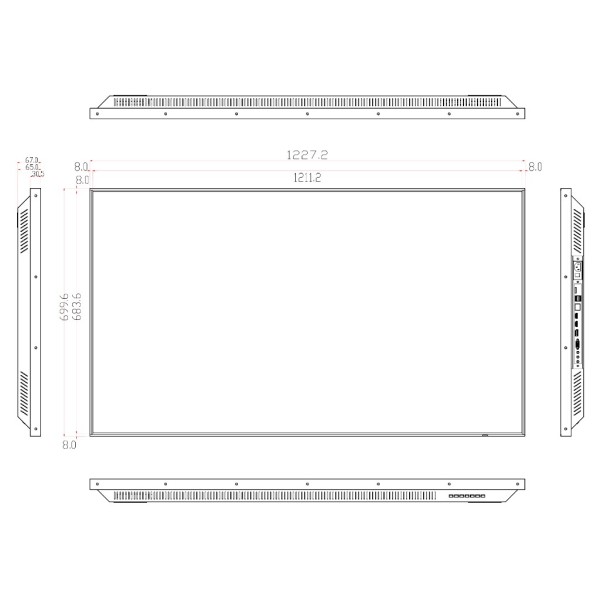Comprar DAHUA LM55-S400-SE-V1 Monitor 55" Dahua para Seguridad 24/7 Metálico VGA/HDMI/DP/Audio/USB Multimedia/RS232 16:9 4K