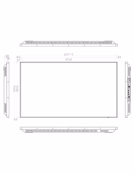 Kaufen DAHUA LM55-S400-SE-V1 Monitor 55" Dahua für Sicherheit 24/7 Metallisch VGA/HDMI/DP/Audio/USB Multimedia/RS232 16:9 4K
