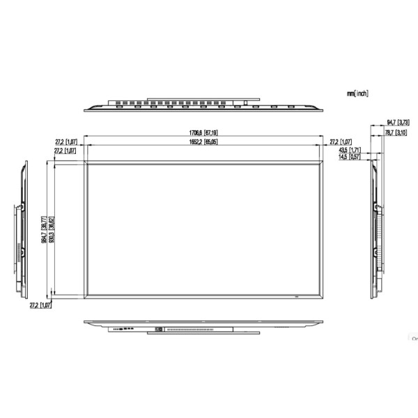 Acheter DAHUA LM75-S400-B3-V1 moniteur 75" Dahua pour la sécurité 24/7 VGA/HDMI/DP/Audio/USB multimédia/RS232 16:9 4K