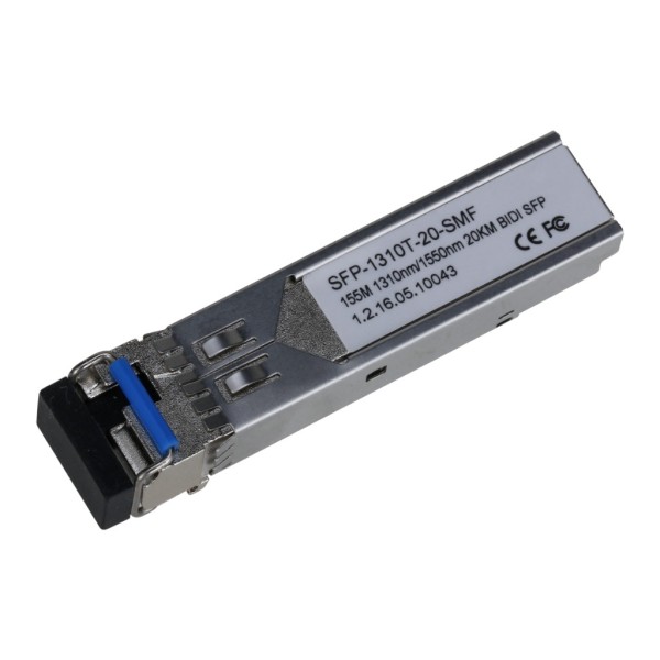 Acquistare DAHUA SFP-1310T-20-SMF SFP monomodale SM LC 100Mbps 20 km spedizione 1310 nm / ricezione 1550 nm. Trasmettitore