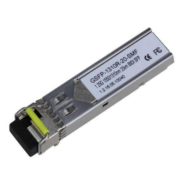 Acquista DAHUA GSFP-1310R-20-SMF SFP monomodale SM LC 1Gbps 20km trasmissione 1550nm / ricezione 1310nm. Ricevitore