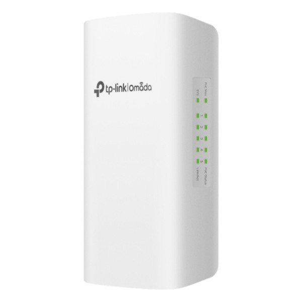 TP-LINK SG2005P-PD Switch Omada Smart mit 5 Gigabit-Ports, 1 PoE++ In und 4 PoE+ Out für den Außenbereich