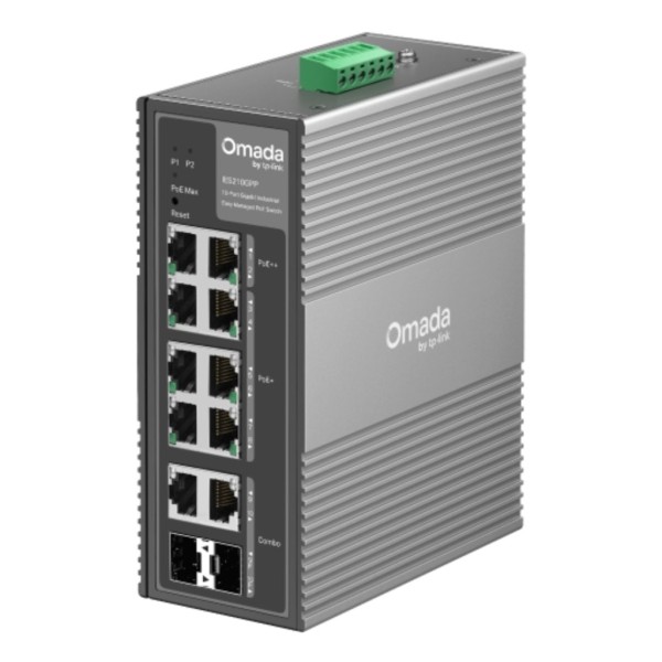Acheter le switch industriel TP-LINK IES210GPP Omada Gigabit 10 ports avec 6 ports PoE+ et 2 ports PoE++ gérable