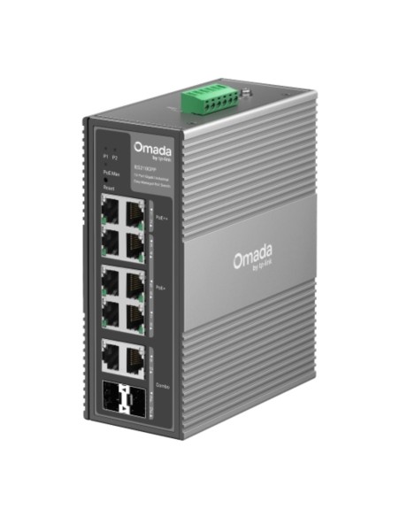 Acheter le switch industriel TP-LINK IES210GPP Omada Gigabit 10 ports avec 6 ports PoE+ et 2 ports PoE++ gérable