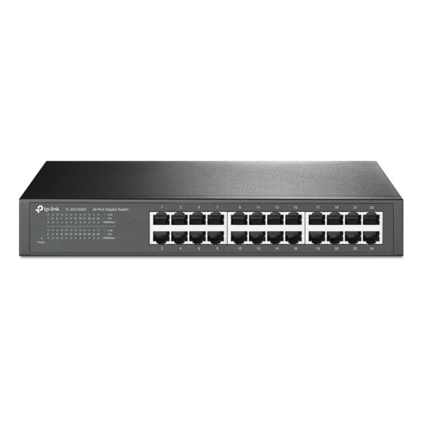 Acheter le switch TP-LINK TL-SG1024D 24 ports Gigabit non géré, plug-and-play.