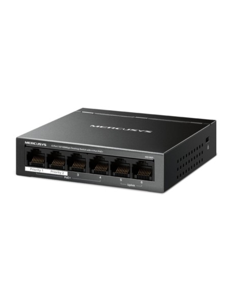 Acheter le switch Mercusys TP-LINK MS106P 6 ports 10/100 Mbps avec 4 ports PoE+
