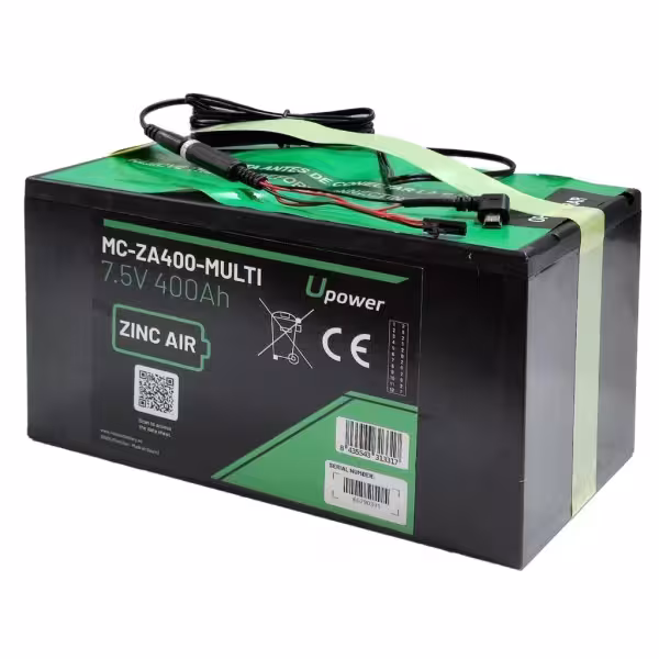 Acheter MASTER BATTERY BAT-7.5V400AH-DC Batterie Zinc-Air 7.5V-400Ah. Triple connecteur DC : jack, mini USB et Molex