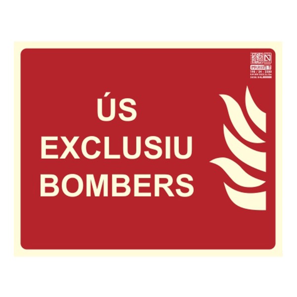 Kaufen IMPLASER EX218N-CAT Signal zur exklusiven Verwendung durch die Feuerwehr auf Katalanisch 25x20cm