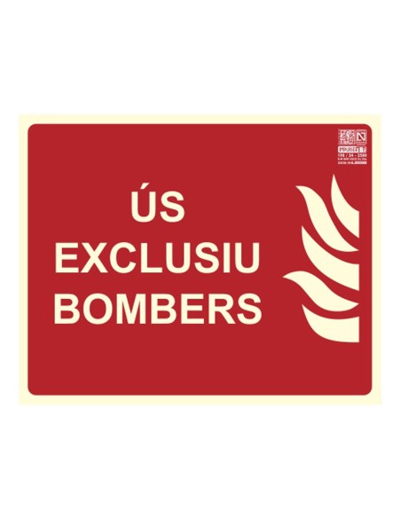 Kaufen IMPLASER EX218N-CAT Signal zur exklusiven Verwendung durch die Feuerwehr auf Katalanisch 25x20cm