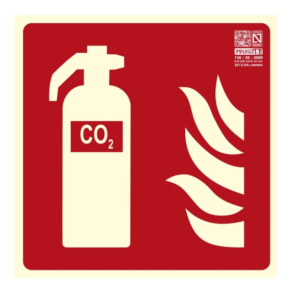 Acheter IMPLASER EX219N Panneau extincteur CO2 risque électrique 21x21 cm