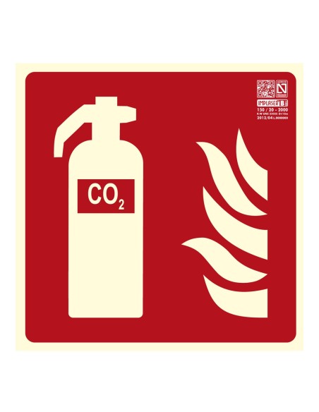 Acquista IMPLASER EX219N Cartello estintore CO2 rischio elettrico 21x21cm