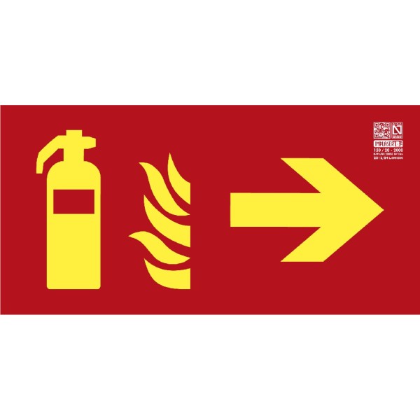 Kaufen IMPLASER EX202L Feuerlöscher-Schild Klasse A mit Pfeil nach rechts 32x16 cm