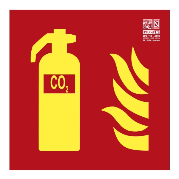 Kaufen IMPLASER EX219L Feuerlöscher-Schild CO2 Klasse A 21x21 cm