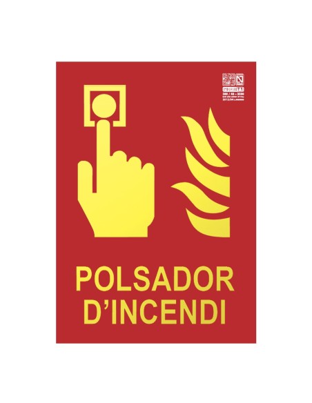 Kaufen IMPLASER EX231L-A4-CAT Brandschutz-Druckknopf-Schild auf Katalanisch, Klasse A, 29,7 × 21 cm