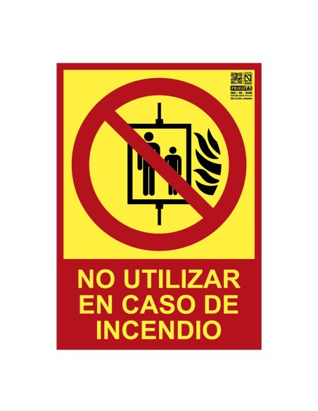 Kaufen IMPLASER EX221L Schild „Nicht im Brandfall benutzen“ Klasse A 21×15 cm