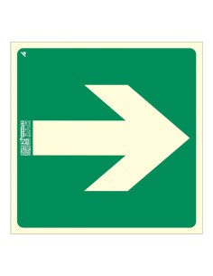 Comprar IMPLASER EV326N Señal flecha evacuación 21x21cm