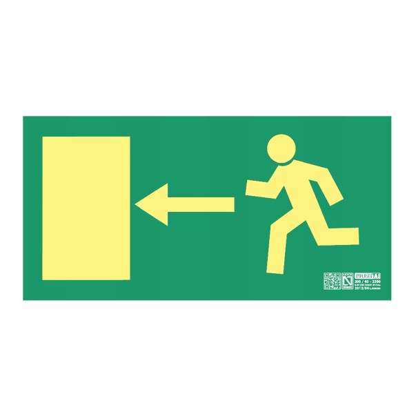 Kaufen IMPLASER EV256L Schild „Ausgang links“ Klasse A 32×16 cm