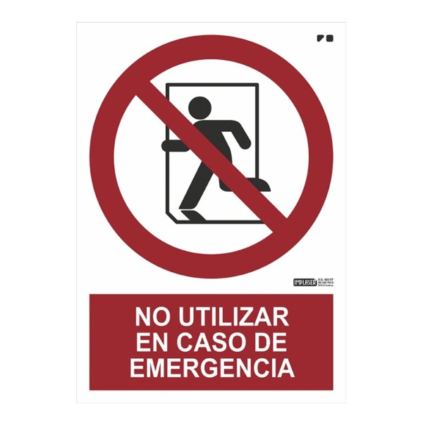 Acheter IMPLASER PR04-A4 Panneau Ne pas utiliser en cas d’urgence 29,7 × 21 cm