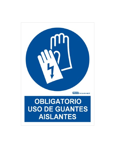 Kaufen IMPLASER OB05-A4 Schild „Schutzhandschuhe tragen“ (isolierende Handschuhe) 29,7 × 21 cm