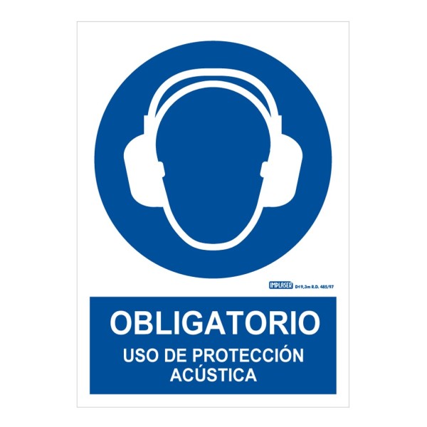 Acheter IMPLASER OB16-A4 Panneau obligatoire : port de protection auditive 29,7 × 21 cm