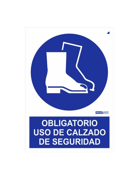 Acheter IMPLASER OB30-A4 Panneau obligatoire : port de chaussures de sécurité 29,7 × 21 cm
