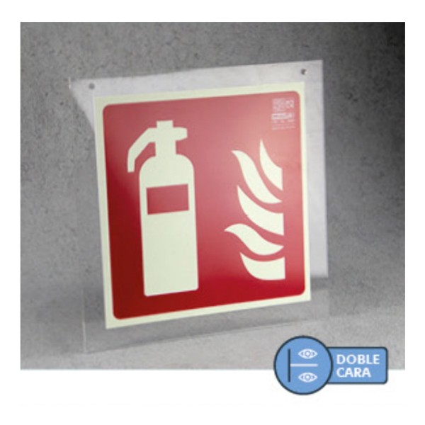 Comprar IMPLASER SMA210210 Soporte de metacrilato transparente (1 cara) para techo con orificios 210x210mm. No incluye señales