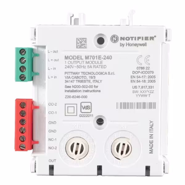 Acquista NOTIFIER M701E-240 Modulo di controllo indirizzabile 240 Vca per montaggio in superficie. Protocolli CLIP e OPAL
