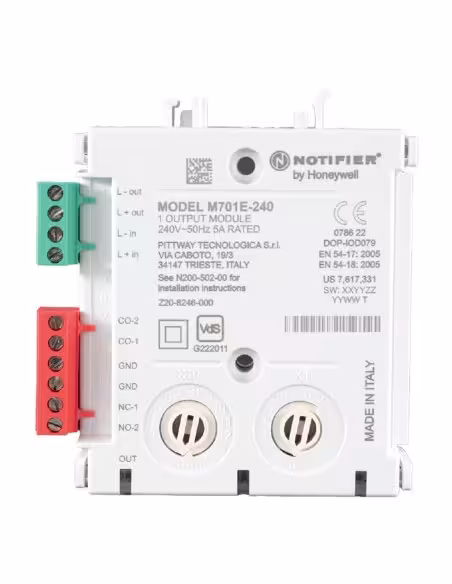 Acquista NOTIFIER M701E-240 Modulo di controllo indirizzabile 240 Vca per montaggio in superficie. Protocolli CLIP e OPAL