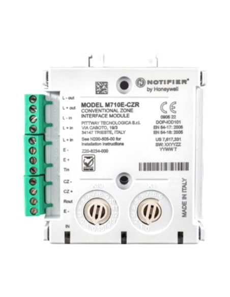Acheter NOTIFIER M710E-CZR Module de surveillance adressable avec 1 circuit d’entrée supervisé avec résistance