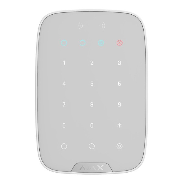Kaufen AJAX KEYPAD-PLUS-WH Ajax KeyPad Plus Jeweller. Touch-Tastatur mit kabellosem Leser. Farbe Weiß