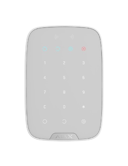 Kaufen AJAX KEYPAD-PLUS-WH Ajax KeyPad Plus Jeweller. Touch-Tastatur mit kabellosem Leser. Farbe Weiß