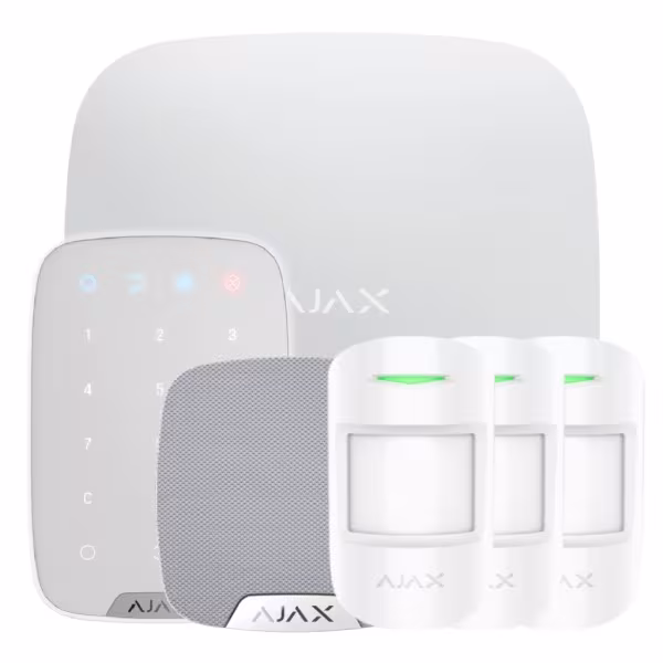 Comprar AJAX HUBKIT-RENOVE-WH1 Ajax HubKit Renove blanco. Hub + 3 MotionProtect + KeyPad + HomeSiren