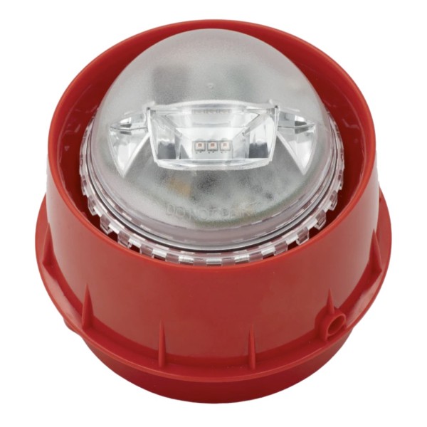 Acheter MORLEY WSF-RR-RF sirène avec flash rouge par radio sur réseau Mesh Agile. Inclut 4 piles CR123A. Couleur rouge