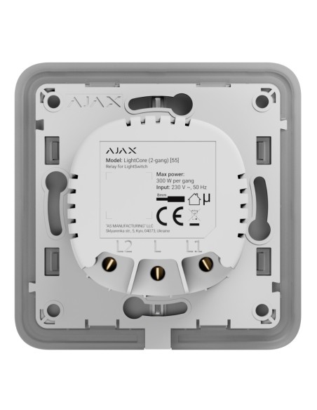 Acheter AJAX LIGHTSWITCH-LIGHTCORE-2G Ajax LightSwitch LightCore 2-gang Jeweller. Interrupteur double