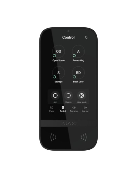 Kaufen AJAX KEYPAD-TOUCH-BL Ajax KeyPad TouchScreen Jeweller. Touch-Bedienteil mit kabellosem Leser. Farbe Schwarz