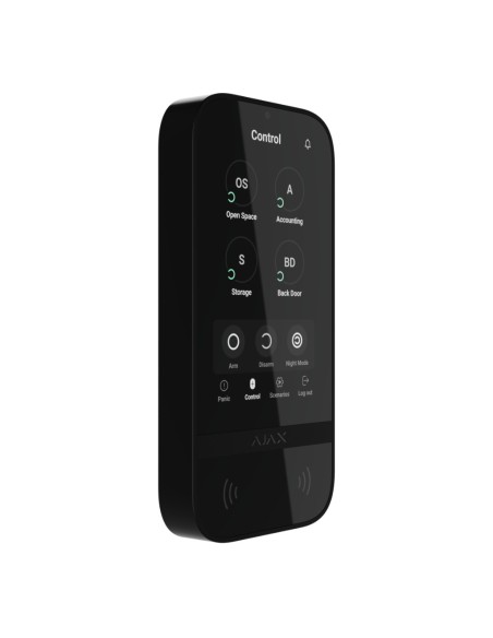 Kaufen AJAX KEYPAD-TOUCH-BL Ajax KeyPad TouchScreen Jeweller. Touch-Bedienteil mit kabellosem Leser. Farbe Schwarz