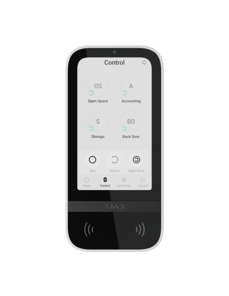 Acheter AJAX KEYPAD-TOUCH-WH Ajax KeyPad TouchScreen Jeweller. Clavier tactile avec lecteur sans fil. Couleur blanc