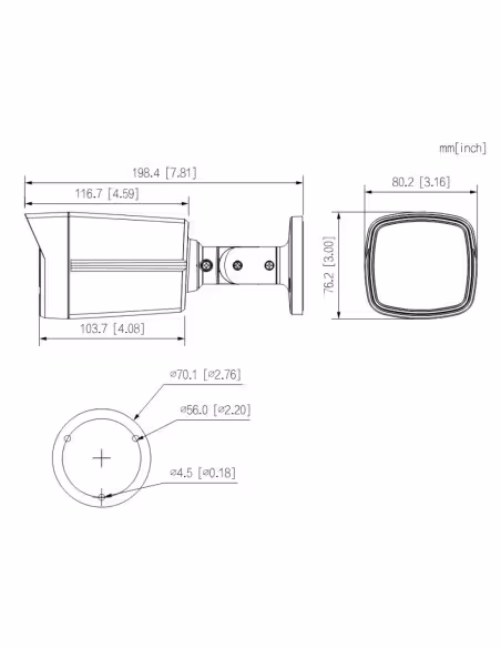 Acquistare DAHUA HAC-HFW1239TLM-LED-0280B Tubolare HDCVI 4IN1 2M 1080P FULL COLOR 2.0 Starlight LED 40 m 2.8mm IP67
