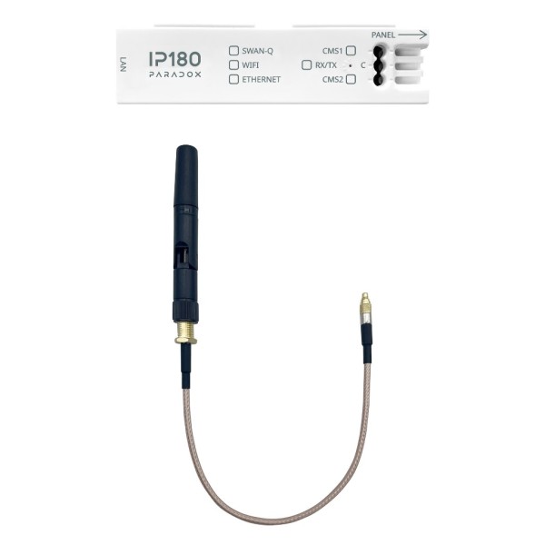 Acheter PARADOX module Internet IP180, MQTT, quatre récepteurs, Ethernet et Wi-Fi. Antenne Wi‑Fi incluse. Grade 3