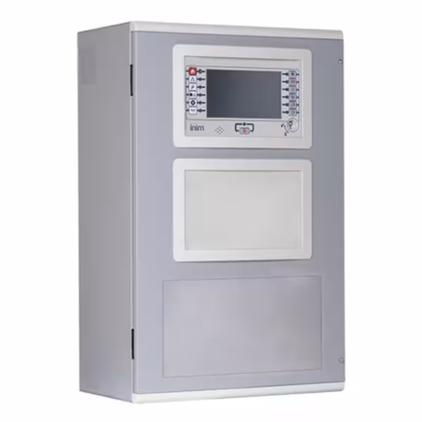 Kaufen Sie INIM PREVIDIA-ULTRA216 modulares Basis-Zentralgerät für Brandmeldesysteme. Grauer Schaltschrank
