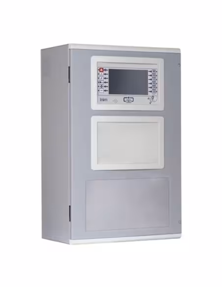 Kaufen Sie INIM PREVIDIA-ULTRA216 modulares Basis-Zentralgerät für Brandmeldesysteme. Grauer Schaltschrank