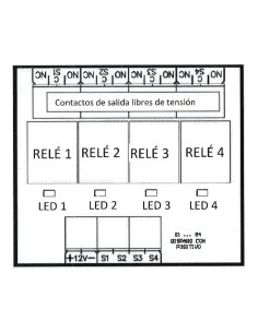 Acheter GL-SEGURIDAD RE-4A Module 4 relais. Alimentation 12 V 2