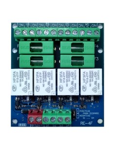 Comprar GL-SEGURIDAD RE-4F Modulo 4 relés con fusible. Alimentación a 12v