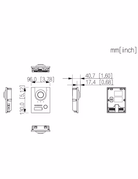 Acquistare DAHUA VTO2202F-P-S3-B Stazione esterna per videocitofono IP 2 fili/RJ45 PoE con telecamera 2MP IP65 IK07 168,6°. Colo