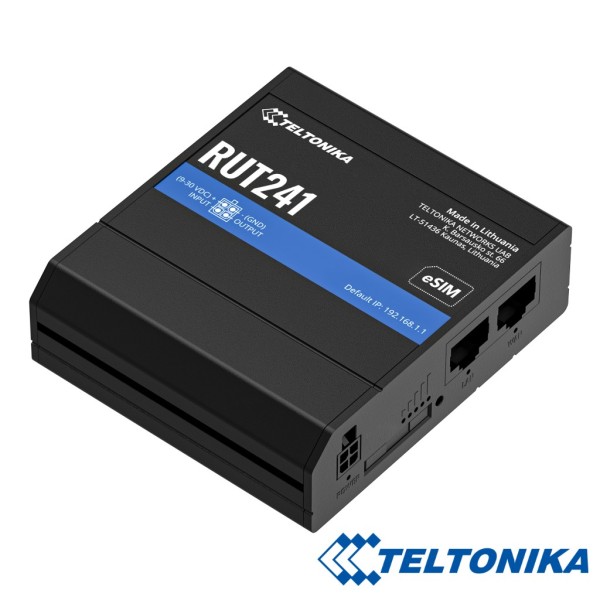 Acheter TELTONIKA routeur industriel Teltonika RUT241 4G LTE 1xSIM Wi‑Fi4 2xRJ45